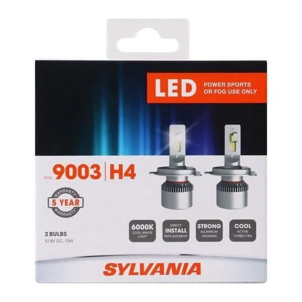 Sylvania 9003 H4 LED Powersport Headlight 2pk