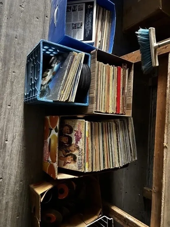 Large Vinyl Record Collection, LPs & 45s
