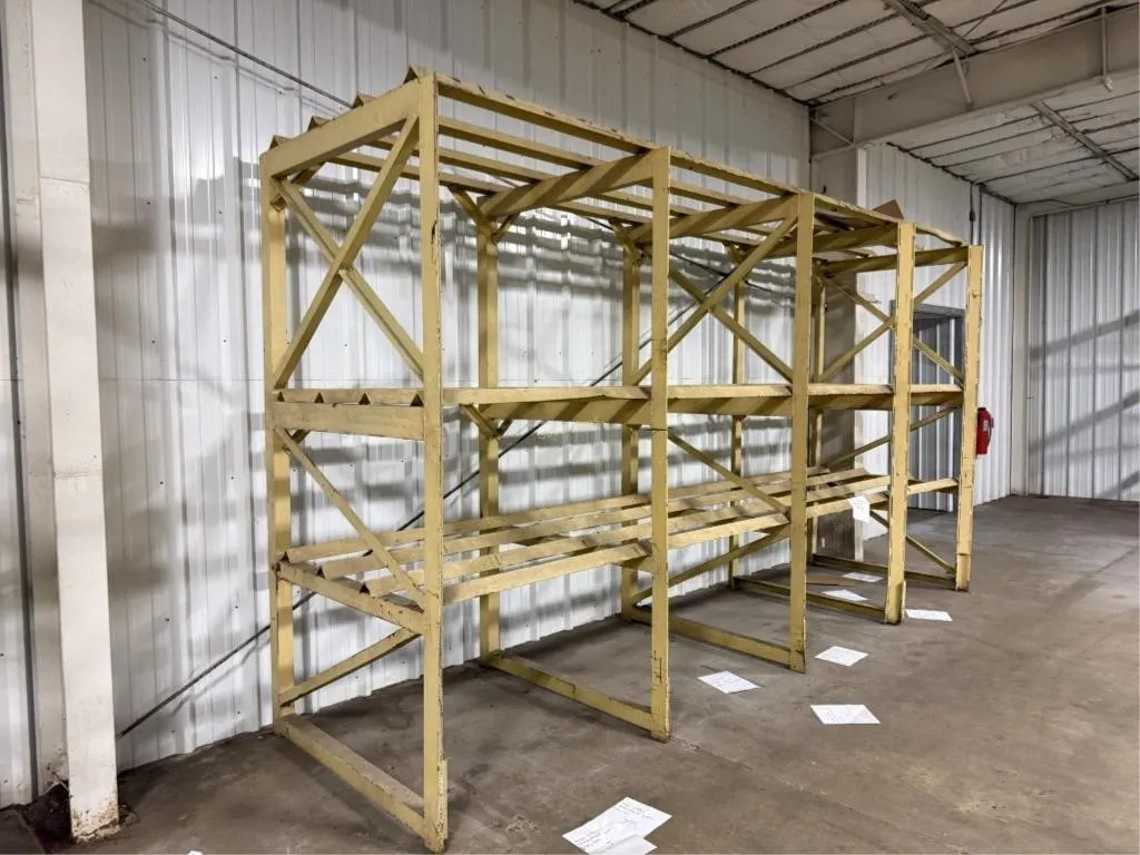 12' Section of Heavy angle iron shelving