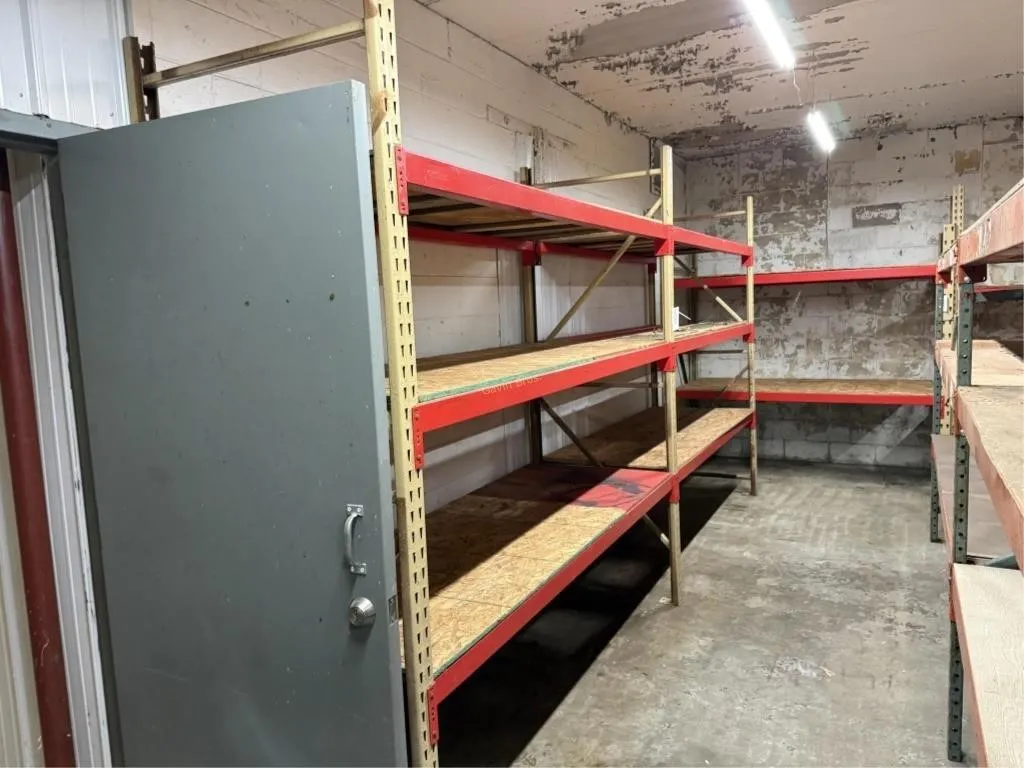 12' Section of Heavy angle iron shelving