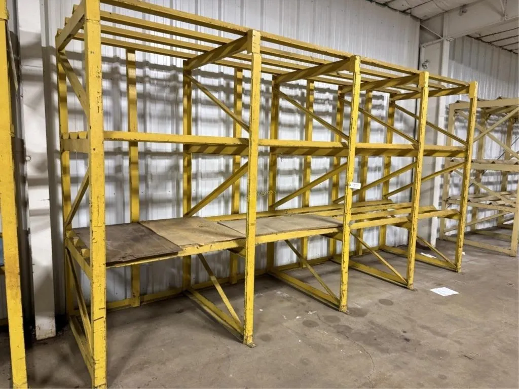 12' Section of Heavy angle iron shelving