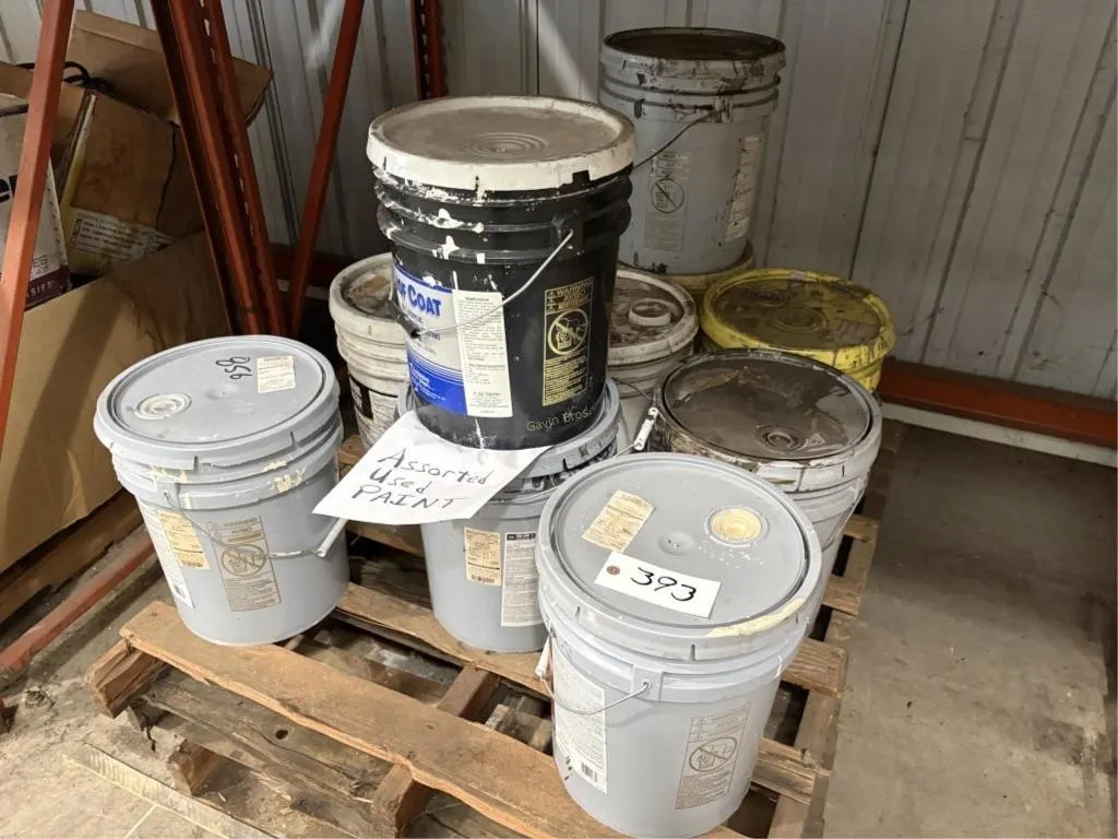 Assorted Opened 5gal Buckets of Paint