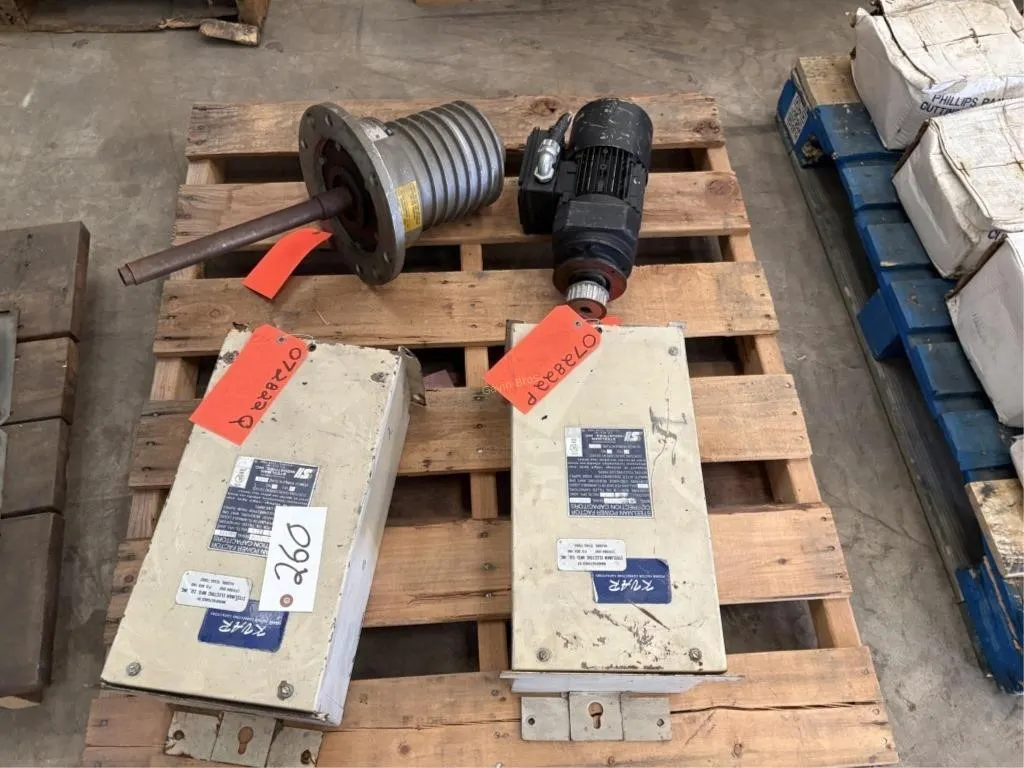 (2) Transformers & Electric motor/gear box
