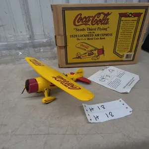 Ertl Coca-Cola "Sends Thirst Flying" 1929 Lockheed Air Express Die-Cast Coin Bank in Box