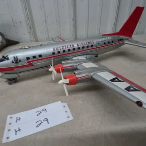 Linemar Toys Japan Tin American Airlines Lockheed L-188 Electra Turboprop Airliner N305AA Model