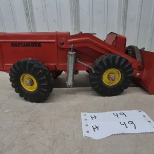Vintage Nylint International Harvester Payloader Pressed Steel Toy Wheel Loader, Red, 17” 1950s