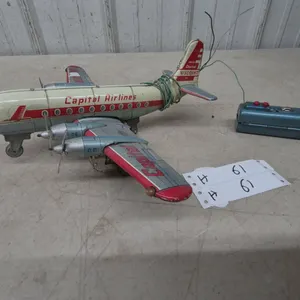Linemar Toys Japan Capital Airlines Vickers Viscount 751 Turboprop Tin Remote Control Airplane