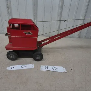 Vintage Tri-ang Jones KL44 Mobile Crane Red Pressed Steel Toy, 1950s or 1960s, 20”