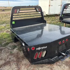 Norstar 8'4" x 8'4" x 40" Steel Flatbed Truck Deck – Single Rear Wheel, Model: ST084844000I37BK