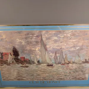 Claude Monet 'Regatta at Argenteuil' Framed Art Poster