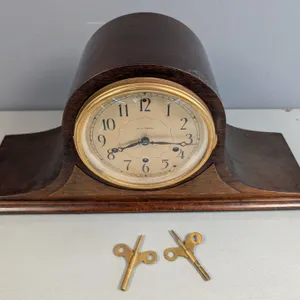 Seth Thomas Chime 56 Tambour Mantel Clock with Keys