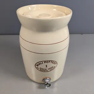 Miali Pottery 1-Gallon Ceramic Water Dispenser with Lid