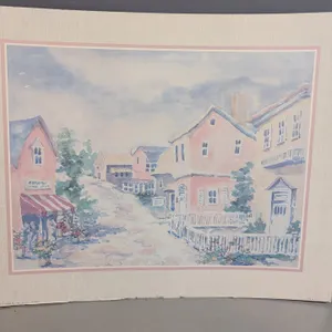 1985 Arthur A. Kaplan Co. Lithograph Print The Fence