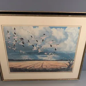 Larry Toschik Signed Limited Edition Snow Geese Print