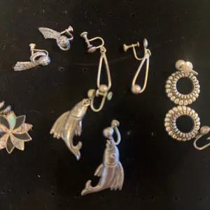 Vintage sterling silver earrings – signed Taxco