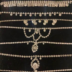 Seven vintage rhinestone necklaces