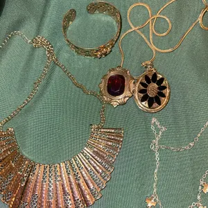 Gold toned jewelry -Cleopatra style necklace etc