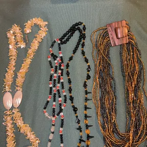 Unusual vintage beaded necklaces