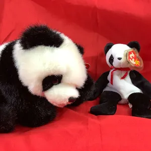 Beanie Baby Momma and Baby Panda