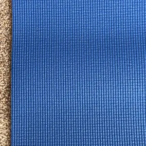 6 ft x 6 ft royal blue synthetic or vinyl mat