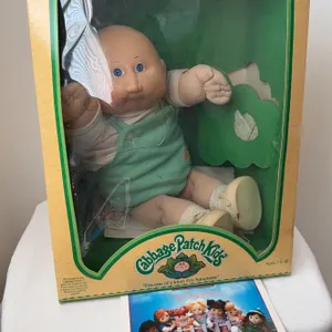 vintage 1985 Coleco Cabbage Patch Kids Preemie doll inside its original box