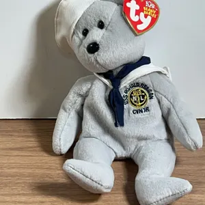 Ty Beanie Babies Ronnie Bear USS Ronald Reagan Sailor Bear