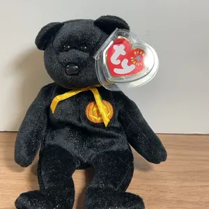 Ty Beanie Babies Haunt Black Bear with Pumpkin Emblem