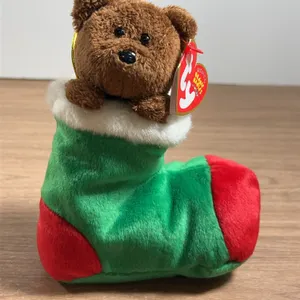 Ty Beanie Babies "Stockings" Bear Plush Ornament 2003