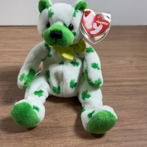Ty Beanie Babies Clover Bear Plush with Tag Attachments