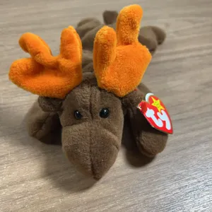 Ty Beanie Baby Chocolate Moose Plush with Tags 1993