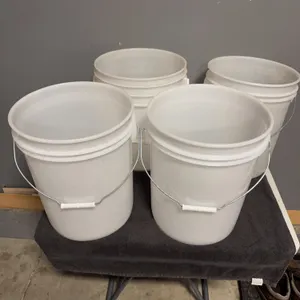 4 5-Gallon White Buckets