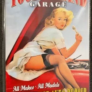 Tool 'In Hand Garage Pin-Up Metal Sign Decorative Tin