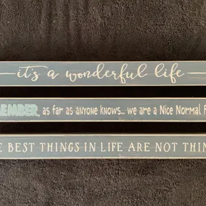 3 Rustic Wooden Wall Sign Featuring Inspirational Quotes