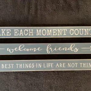 3  Rustic Wooden Wall Sign Featuring Inspirational Quotes