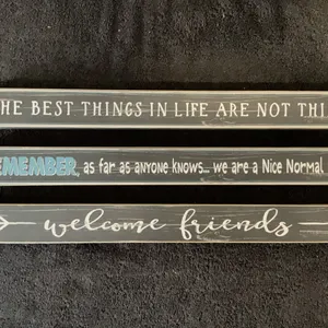 3 Rustic Wooden Wall Sign Featuring Inspirational Quotes