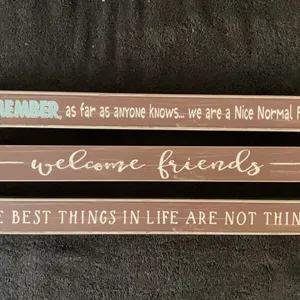 3  Rustic Wooden Wall Sign Featuring Inspirational Quotes