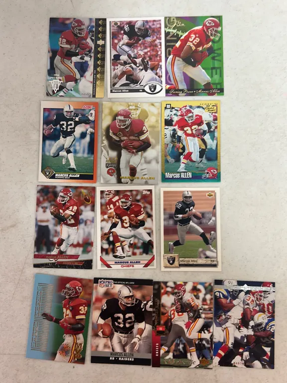 13 MARCUS ALLEN CARDS