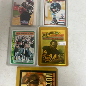 5 WALTER PAYTON CARDS