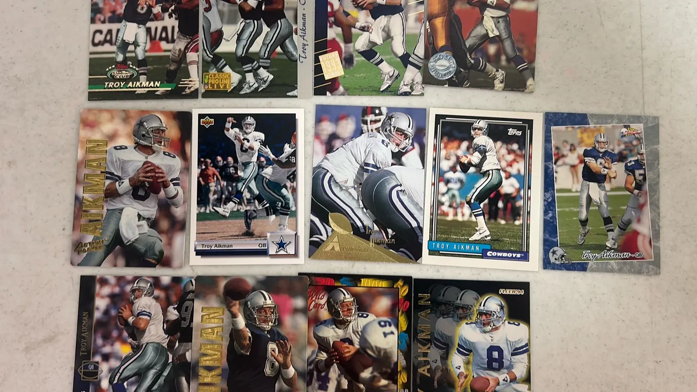 13 TROY AIKMAN CARDS