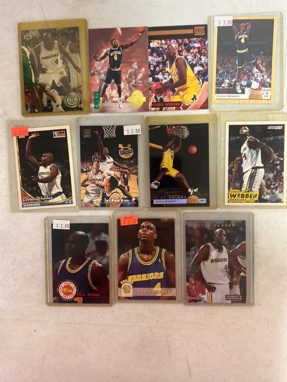 11 CHRIS WEBBER CARDS