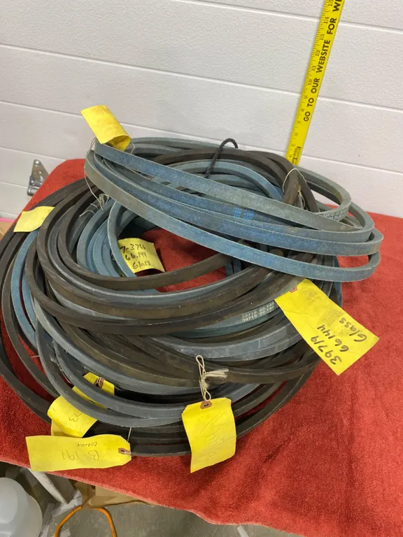 Rubber and Fabric Machine Belts with Labels
