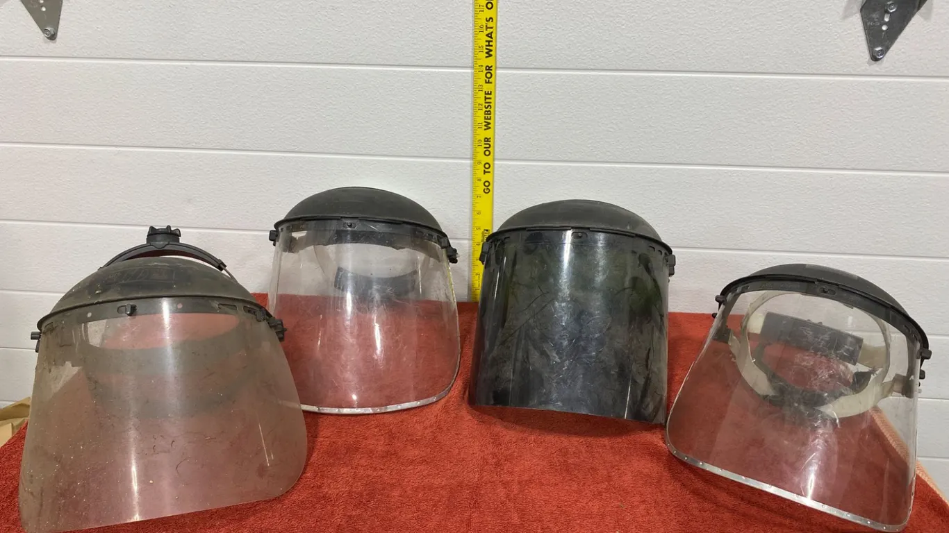 Four Face Shields with ANSI Z87 Certification
