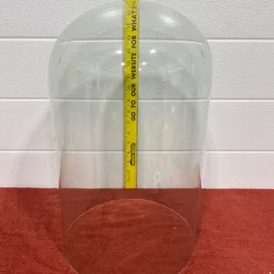 Clear Glass Display Dome with Open Base, Approx. 16 Inches Tall