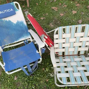 Lot of 3 folding beach chairs.