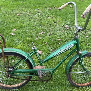Vintage green  Ross muscle bike (such as a Ross Barracuda or Starjet model) from the late 1960s