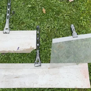 Drywall taping and knockdown knives 24, 24, and 36” w/ metal backplates and perforated handles