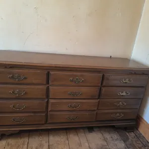Vintage Early American/Colonial Style Triple Dresser