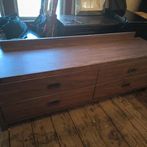 Vintage 4-Drawer Low Dresser Or Credenza