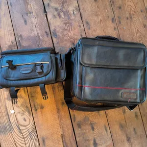 Lot of 2 Black Tech Bags - Targus Messenger Laptop Case & Sambico Camcorder/Gear Bag