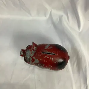 Vintage Cast Metal Pig Bank